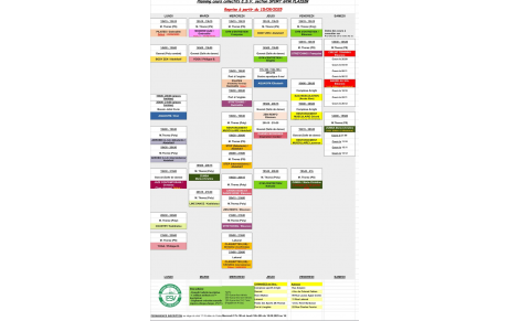 Planning et tract de la rentrée sportive 2025/2026